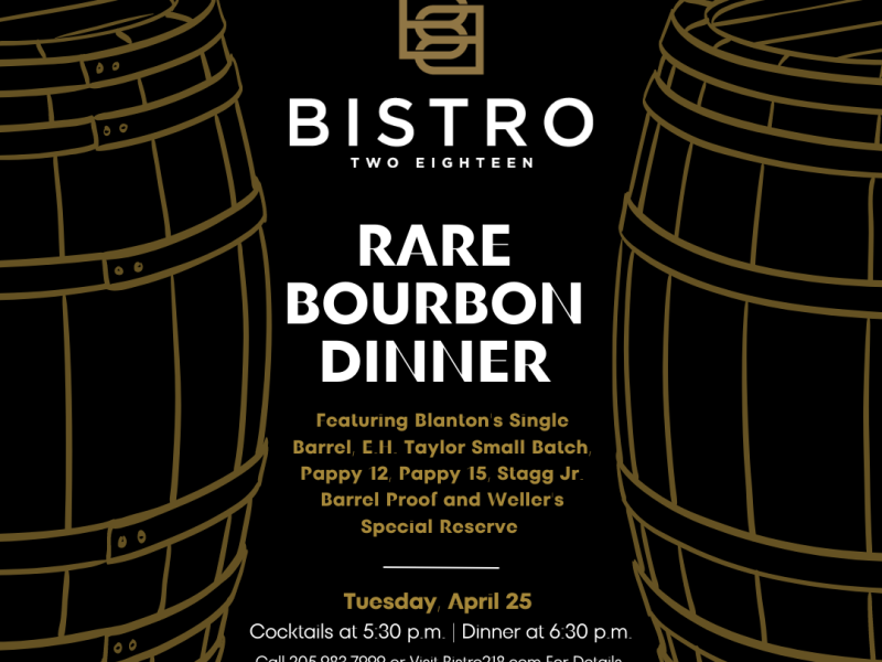 Rare Bourbon Dinner April 25